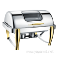 Stainless Stee Oblong Roll Top Chafing Dish